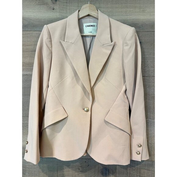 L'AGENCE Chamberlain toasted almond Blazer size 6 - Picture 4 of 9